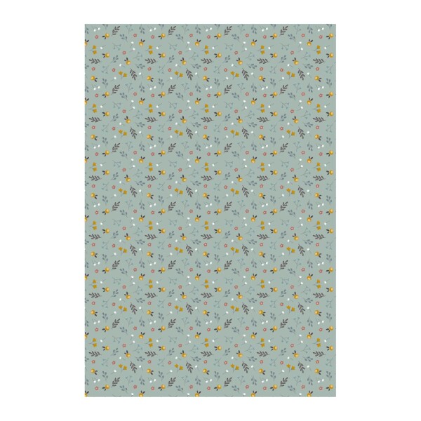 Det Gamle Apotek Balicí papír Flowerdays Mint – 5 m, zelená barva, papír