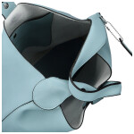 Trendy dámská koženková kabelka na rameno Karix, světle modrá