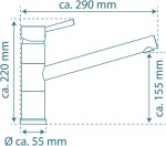 Eisl - Páková kuchyňská dřezová baterie UNICORN, chrom 33750 33750UNICORN