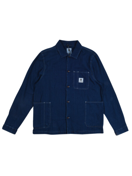 Element INDIGO OVERSHIRT INDIGO WASH pánská košile s dlouhým rukávem - M