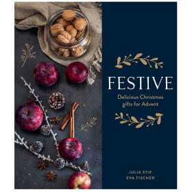 Kniha Festive - Recipes for Advent, modrá barva, papír