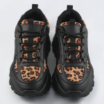 Černé dámské sportovní boty se vsadkami vzorem model 17241274 Barva: odcienie czerni, Velikost: XL (42)