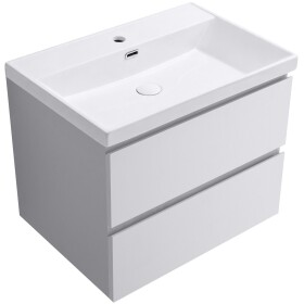 CERANO - Koupelnová skříňka Carole - keramické umyvadlo Viano - bílá matná - 60,9x62,5x46,5 CER-000020
