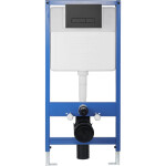CERANO - Kompletní WC set Profi/Cesso - bílá matná - WC tlačítko Slim/Černá matná - předstěnová instalace - 49x36 CER-8050BD99