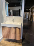 Koupelnová skříňka s umyvadlem SAT Delano 60x56x46 cm dub mat DELANO60ZDSAT DELANO60ZDSAT