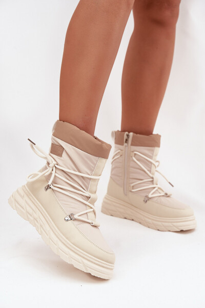 Dámské zimní boty na zip Lee Cooper LCJ 25 44 3931 béžové Dámské zimní boty 40