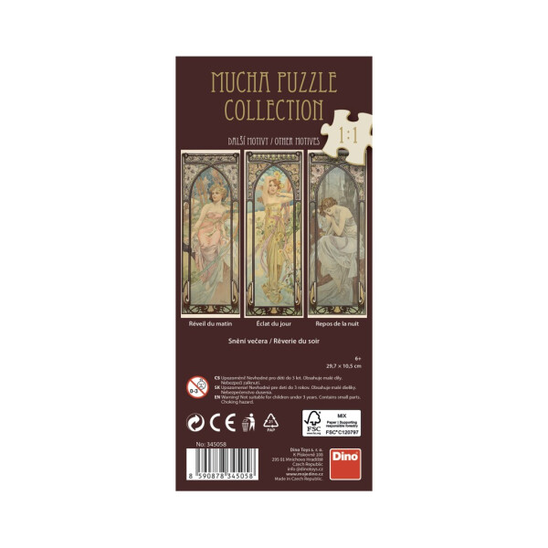 Puzzle Panoramic Alfons Mucha: Snění večera 75 dílků - Dino