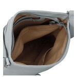 Trendy dámská koženková crossbody kabelka Lima, světle modrá