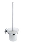 Kielle - Oudee WC štětka nástěnná s držákem, matné sklo/chrom 40502030