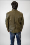 Pánská Kožená Bunda Hot Green Suprém Brixton Olivová x Zelená Velikost: L