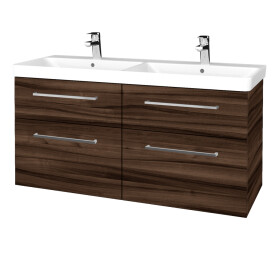 Dřevojas - Umyvadlová skříňka Q MAX SZZ4 120 - D06 Ořech / Úchytka T04 / D06 Ořech 332198E