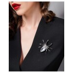 Brož Swarovski Elements Araignée - pavouček, Bílá/čirá
