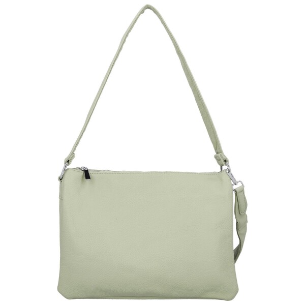 Stylová dámská koženková crossbody kabelka Cindra, světle zelená