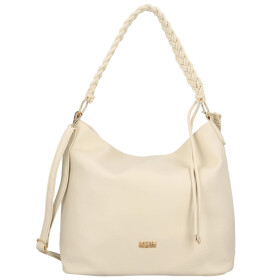 Moderní dámská koženková kabelka na rameno Bonnie, béžová