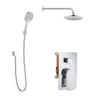 Kielle - Vega Sprchový set s baterií pod omítku, pro 2 spotřebiče, s příslušenstvím EcoSpare a tělesem, chrom 20618SP120