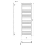 SAPHO - METRO-E elektrické otopné těleso rovné 600x1620 800 W, černá mat ME616B