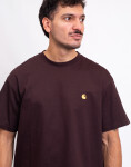 Tričko Carhartt WIP S/S Chase T-Shirt Palisander/Gold