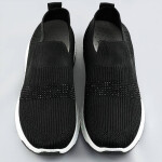 Černé dámské ažurové boty se zirkony model 17113811 černá XL (42) COLIRES