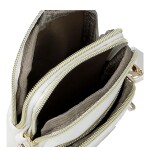 Jednoduchá crossbody koženková kapsa Selma, bílá