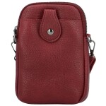 Trendy dámská koženková crossbody kapsa Asirys, vínová