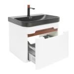 Koupelnová skříňka s umyvadlem a baterií SAT Fusion 57,5x43x45 cm bílá matná mat SATFUSION60WBKMBA SATFUSION60WBKMBA