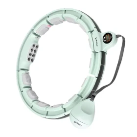 HMS HHM13 Masážní hula hoop se závažím. magnety a počítadlem zelená (5907695552614)