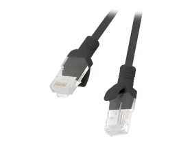 Lanberg CAT6 UTP černá / Patch kabel / RJ45-RJ45 / 20 m / Fluke Passed (PCU6-10CC-2000-BK)