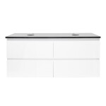Koupelnová skříňka s krycí deskou SAT B-Way 119x50x45 cm bílá lesk BWAY2120WTK BWAY2120WTK