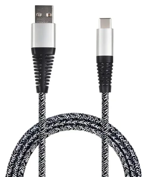2GO USB-C 1 m stříbrná / Datový kabel / USB 3.2 Gen 1 / nylon (795953)