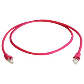 Telegärtner 100009015 RJ45 síťové kabely, propojovací kabely CAT 6A S/FTP 10.0 m červená samozhášecí, S průchodkou chránící proti zlomení 1 ks