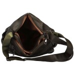 Trendy dámská koženková crossbody kabelka Fiamma, army-zelená