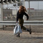 Skládací nákupní taška LOQI METALLIC Matt Silver