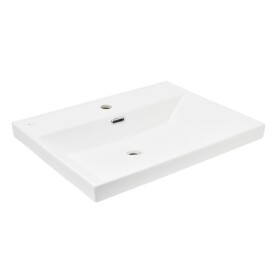 Nábytkové umyvadlo SAT B-Way 61x46,5 cm bílá matná otvor pro baterii uprostřed SATBW6046MW SATBW6046MW