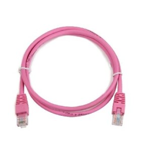 Gembird UTP CAT5E 3m / patch kabel / s ochranou / růžová (PP12-3M/RO)