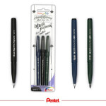 Pentel Brush Sign Pen Pigment sada 3 ks černý inkoust