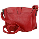 Trendy dámská koženková crossbody kabelka Divina, červená