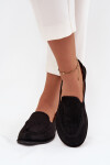 Dámské mokasíny z eko semiše ploché černé Miryelle 36