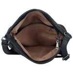 Trendy dámská koženková crossbody kabelka Rebecca, tmavě modrá