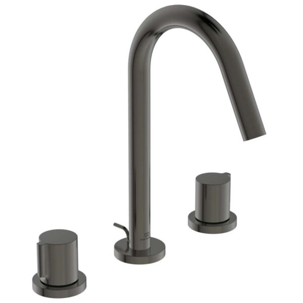 IDEAL STANDARD - Joy Umyvadlová baterie, 3-otvorová instalace, s výpustí, Magnetic Grey BC783A5