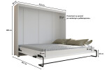 Vyklápěcí postel HH160 Barva korpusu: Bílá mat + Dub Artisan