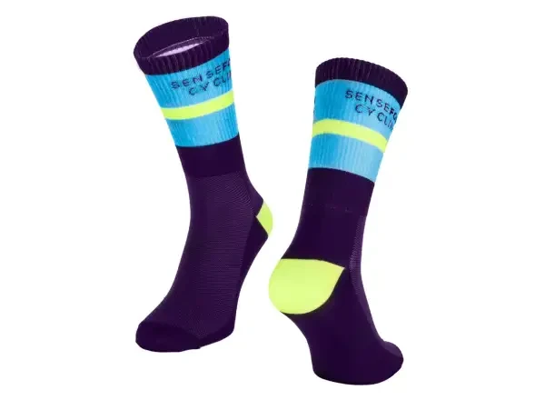 Force Stripe cyklistické ponožky tmavě fialová vel. 36-41