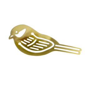 Strömshaga Záložka do knihy Bird Brass, zlatá barva, kov
