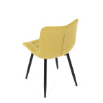 Jídelní židle, žlutá, látka, HC-462 YEL2