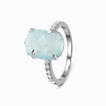 Royal Fashion stříbrný prsten GU-DR15554R-SILVER-AQUAMARINE-TOPAZ Velikost: 8 (EU: 57-58)