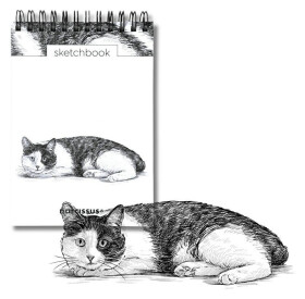 Skicovací spirálový notes A6 - Kočka