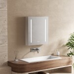 Mereo Koupelnová galerka 60 cm, zrcadlová skříňka, stříbrná CN190P