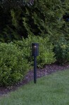 STAR TRADING Zahradní osvětlení na solární napájení Bollard Blace, černá barva, plast