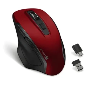 CONNECT IT Dual SmartSwitch červená / Bezdrátová myš / USB-A + USB-C přijímač / 1x AA baterie (CMO-3100-RD)