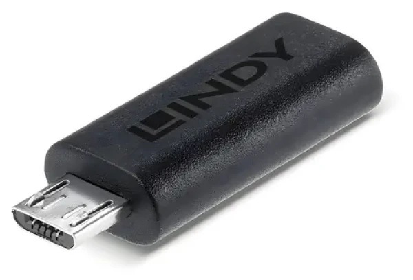 Lindy USB-C - Micro-B černá / Adaptér / USB 2.0 / 480 Mbit/s (41903)