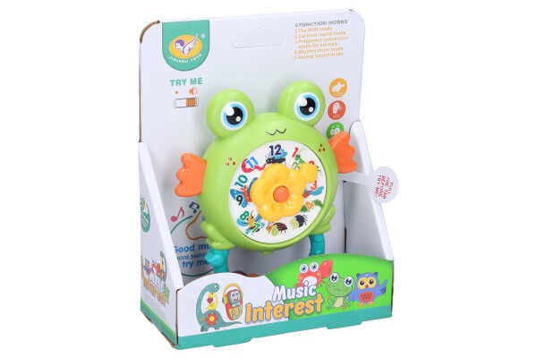 Chrastítko žába s efekty 11cm